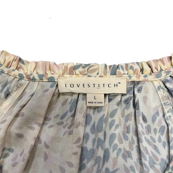 Tasseled Drawstring Bishop SleeveTop Blouse Teardrop Large Lightweight V Neck - Picture 4 of 12